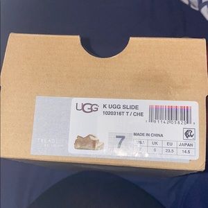 Brand New Kids UGG slide chestnut size 7
